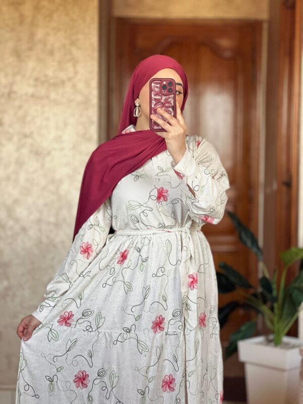 ⁦✨ فستان أنيق بنقوش ناعمة - مثالي لكل إطلالة! ✨⁩ - الصورة ⁦4⁩
