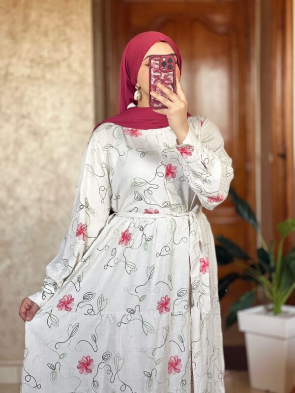 ⁦✨ فستان أنيق بنقوش ناعمة - مثالي لكل إطلالة! ✨⁩ - الصورة ⁦5⁩