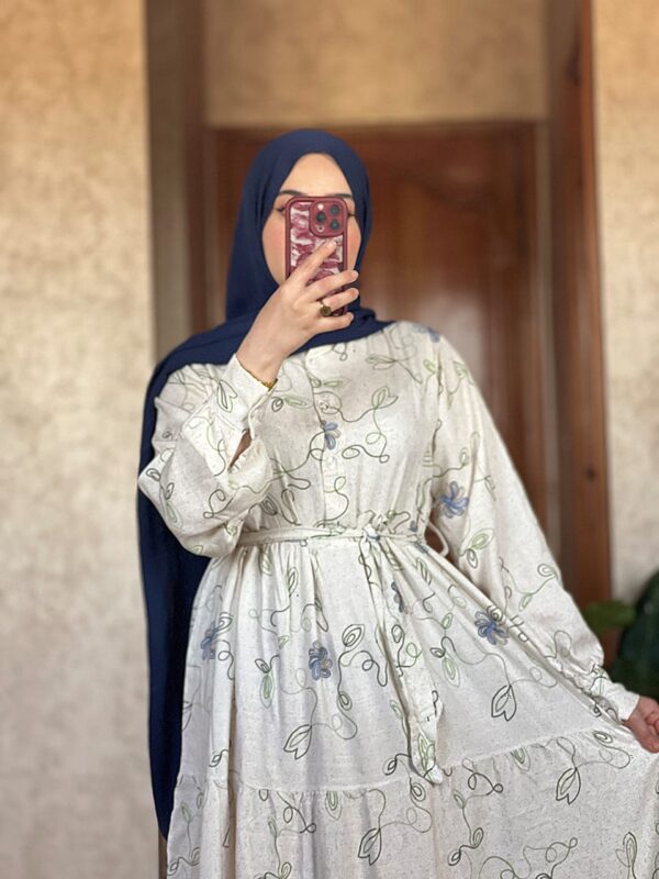 ⁦✨ فستان أنيق بنقوش ناعمة - مثالي لكل إطلالة! ✨⁩ - الصورة ⁦3⁩