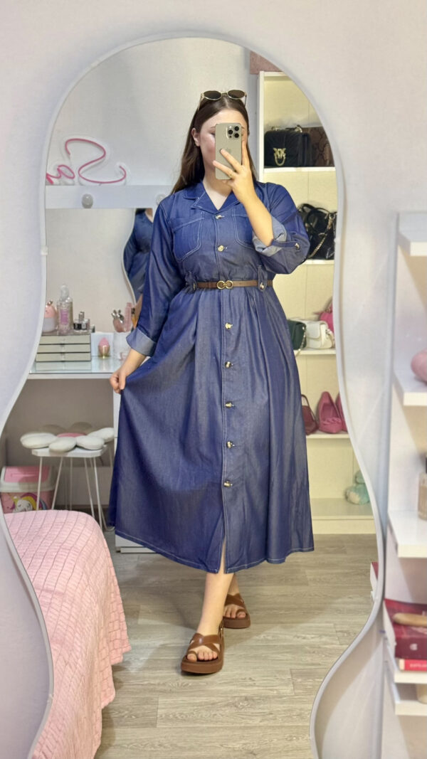 ⁦👗 غوب بلو شاغم – كاجوال بإحساس أنثوي أنيق👗⁩ - الصورة ⁦5⁩