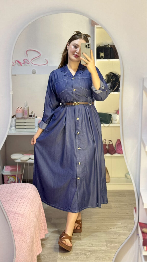⁦👗 غوب بلو شاغم – كاجوال بإحساس أنثوي أنيق👗⁩ - الصورة ⁦4⁩