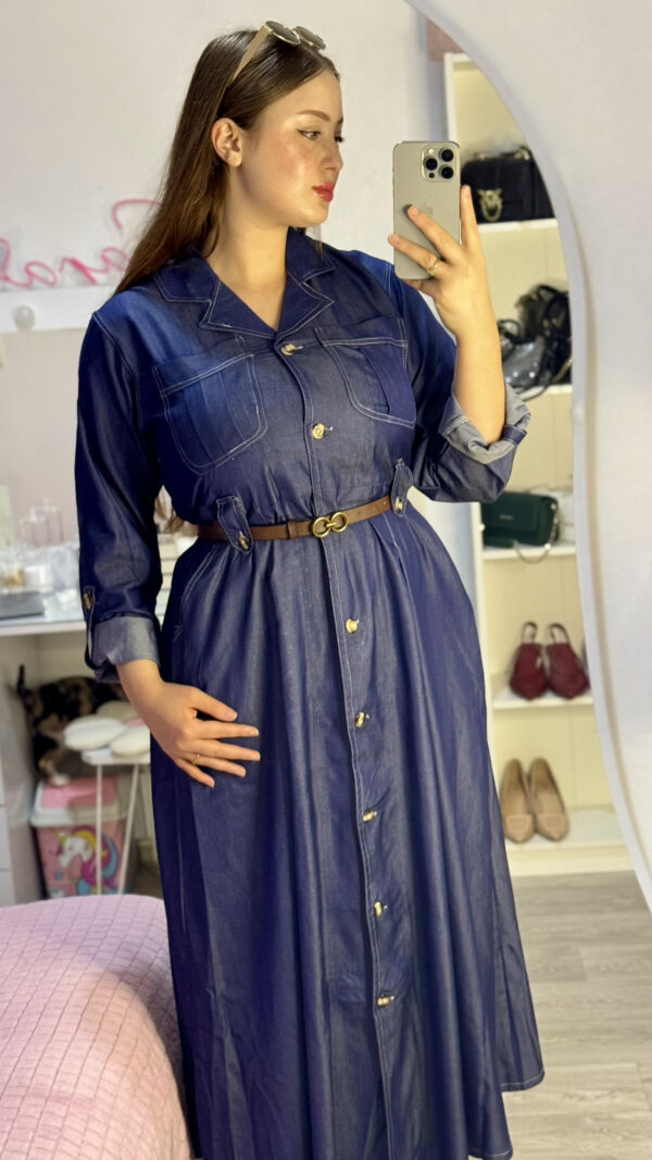 ⁦👗 غوب بلو شاغم – كاجوال بإحساس أنثوي أنيق👗⁩ - الصورة ⁦3⁩